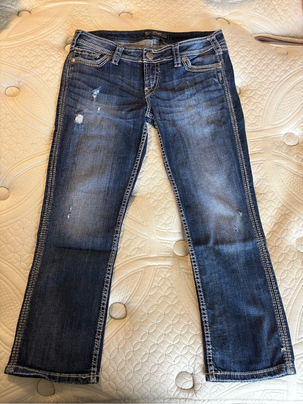 Silver Jeans Co. Dark Indigo Straight Leg Capris